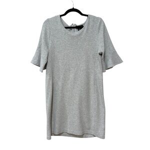 Tahari light gray tight knit dress 14